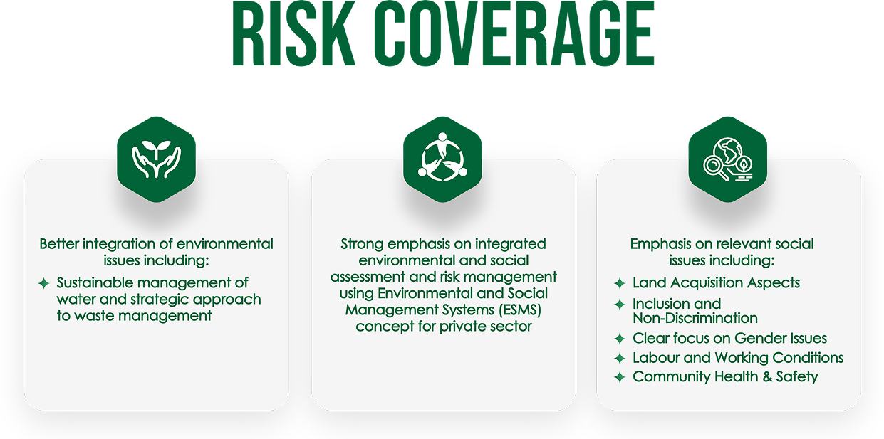 Risk coverage: environmental and social issues addressed by Nigeria DARES