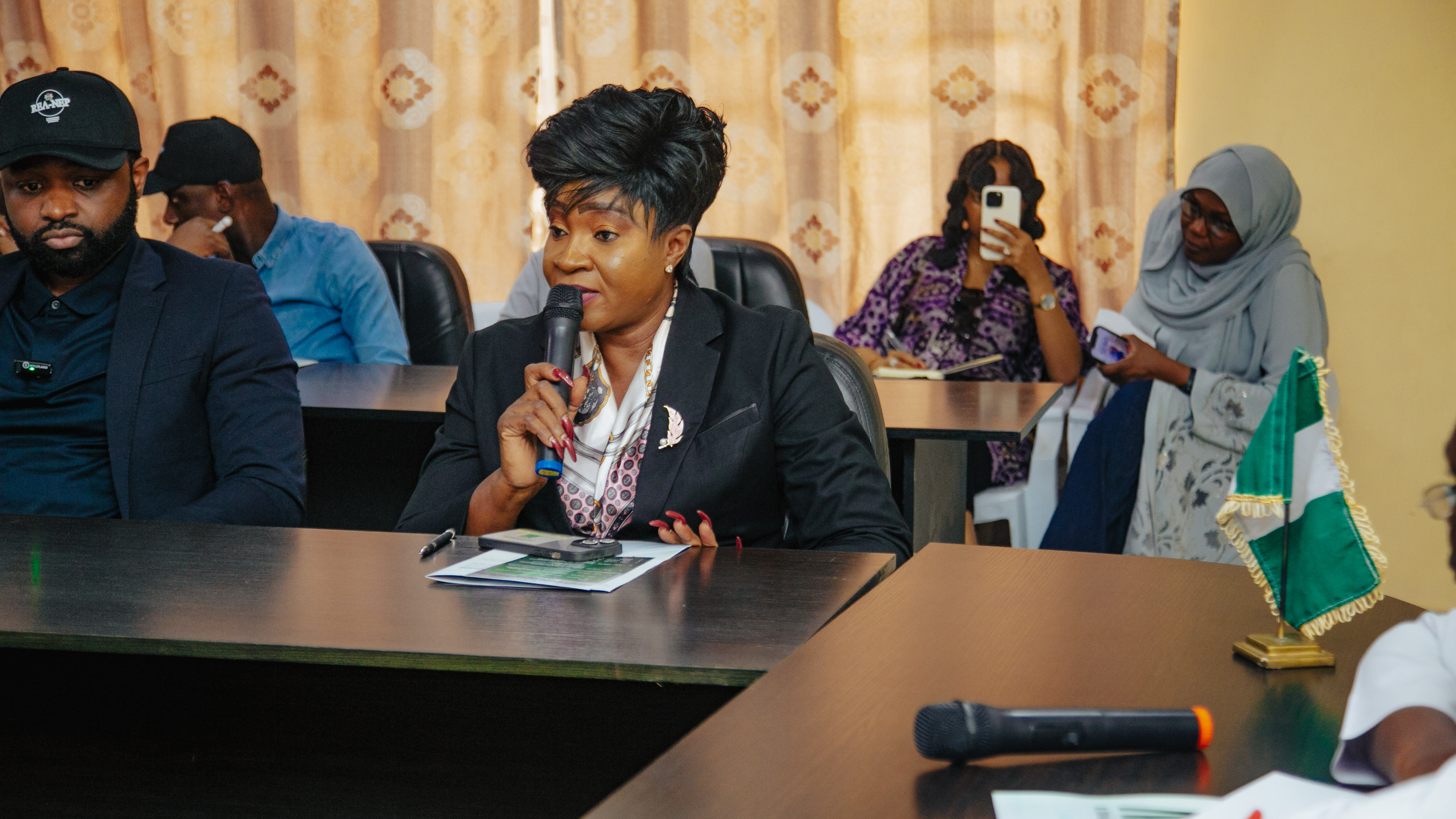 The Assistant Director, ministry of finance, Dr. Oyebola Akande during a courtesy visit to Vice chancellor of Federal university of Lafia and inspection the 1.6 solar hybrid plant deployed to the institution under EEP Phase III.